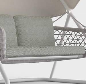 Dondolo <span class=keywords><strong>da</strong></span> Esterno per Patio e Villa, Dondolo Doppio <span class=keywords><strong>da</strong></span> Giardino e <span class=keywords><strong>Terrazzo</strong></span> con Tettuccio Parasole - Product Image 5