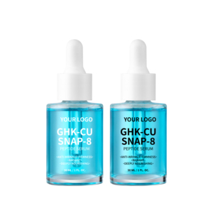 Siero Viso OEM/ODM/<span class=keywords><strong>OBM</strong></span> con Peptide GHK-Cu Snap-12 per Riduzione Rughe e Riparazione della Pelle, 10.000ppm Peptide di Rame Blu GHK-Cu - Product Image 1