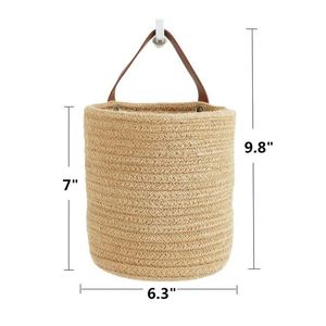 8 giỏ <span class=keywords><strong>wicker</strong></span> cho các nhà máy Boho lá tường trang trí sáng tạo nhà máy nồi nhỏ trồng trong nhà treo trong nhà hoặc ngoài trời - Product Image 4