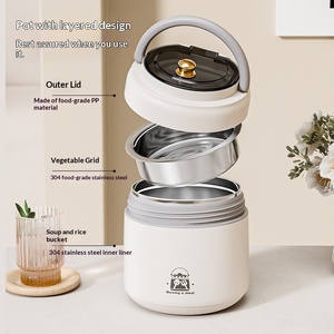 Termo de Acero Inoxidable 304 con Aislamiento al Vacío, Boca Ancha, con Cuchara Plegable para Adultos, Recipiente para Sopa y <span class=keywords><strong>Almuerzo</strong></span> para Viajes - Product Image 4