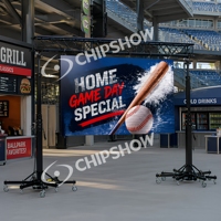 Panneaux d'écran LED Chipshow P2.6 P2.97 P3.91 étanches IP65 3840Hz pour location intérieure et extérieure, idéaux pour les événements sportifs à domicile