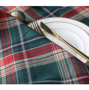 Thân Thiện Với Môi Tùy Chỉnh Giáng Sinh Mô Hình Sọc ca rô In Bông Polyester Dệt Vuông Bảng Bìa Cho Nhà Và Các Sự Kiện Bên - Product Image 4