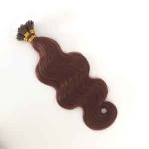 Extensioni per <span class=keywords><strong>Capelli</strong></span> Nano Ring in Vero Capello Europeo Vergine, Ondulato, Colore Mogano Caldo, Lunghezza 10-26 Pollici, Lunga Durata, Senza Grovigli - Vendita Calda - Product Image 6