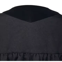 2025 noir mat Deluxe robe de graduation de doctorat avec barres de velours pour PhD OEM pour la personnalisation des cérémonies