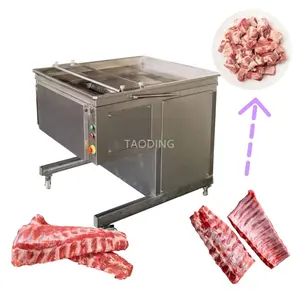 Endüstriyel domuz kaburga küp kesici kesme makinesi taze kuzu pirzola Dicer dicing makinesi otomatik sığır eti küp kesici
