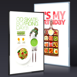 Khung đèn quảng cáo bằng nhôm A1/A2/A3/A4, hộp đèn kính cường lực siêu mỏng, khung đèn poster <span class=keywords><strong>LED</strong></span> dành cho doanh nghiệp - Product Image 6