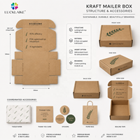 Embalaje Sostenible, Juego de Cajas de Cartón Kraft para Envíos, Caja de Envío Ecológica, Suministros para Pequeñas Empresas, Logotipo Personalizado