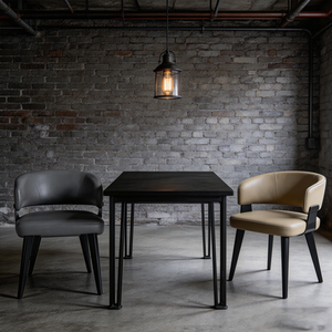 เก้าอี้รับประทานอาหารโครงไม้เบิร์ชสีขาวหรูหราทันสมัย พร้อมดีไซน์พนักพิงทรงปีก ผลิตจากสแตนเลส เหมาะสำหรับใช้ในโรงแรมเชิงพาณิชย์ - Product Image 6