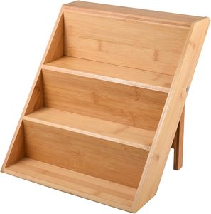 Wholesale Spice Rack Wood Organizer <b>Kitchen</b> Rectangle 3 Tier Cabinet Free-Standing Wooden <b>Kitchen</b> <b>Storage</b> Spice Racks - Product Image 2
