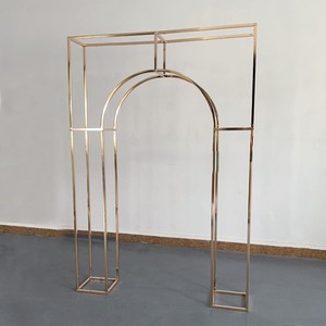 Iron Wedding Arch with Electroplating Combination <b>Screen</b> <b>Stand</b> Background Props for Wedding Stage - Product Image 4