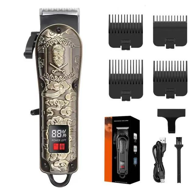 New Design Hair Set LCD Digital Display Electric Hair Men's Oil Head Carving Electric Trimmer Electric Shaver