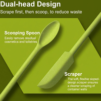 Ensemble de spatules en silicone réutilisables 3 en 1, mini-cuillère et grattoir de qualité alimentaire pour la cuisine et les flacons de beauté, 3 tailles