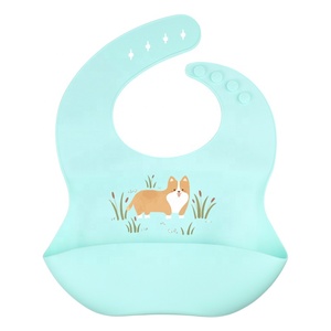 Bavoir bébé en silicone imperméable pliable, motif imprimé, bandana triangulaire, pour tout-petits et enfants, tablier repas, logo personnalisé, vente en gros - Product Image 4