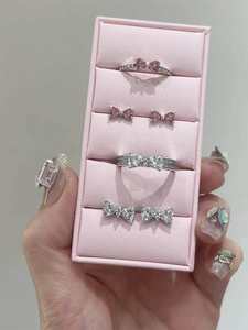 Boucles d'oreilles pour femme en argent S925 <span class=keywords><strong>Pan</strong></span> Family, nœud rose, Mickey et Minnie, petites et haut de gamme - Product Image 6