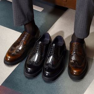 Chaussures Oxford imperméables de luxe haut de gamme pour homme, style britannique, bout ouvert, décontractées et habillées, collection automne, best-seller - Product Image 3