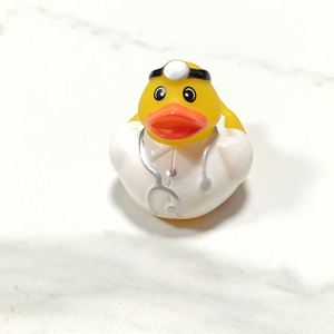 Wholesale Custom Logo Children's <b>Doctor</b> Nurse Duck Plastic Squeeze Squeaky Water Bath Toy <b>Set</b> for Promotional Gift - Product Image 6