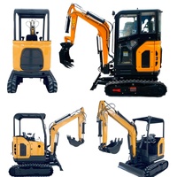 Excavator Mini Ce Epa Small Bagger dengan Kabin, Mesin Pertanian, dan Kemampuan Putar 360 Derajat Multifungsi