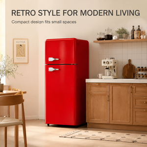 Réfrigérateur-congélateur combiné Amica <span class=keywords><strong>Retro</strong></span> <span class=keywords><strong>206</strong></span> L, dégivrage automatique, refroidissement par compresseur, 144x55x62 cm, KGC 15633 Y [Classe énergétique E] - Product Image 5