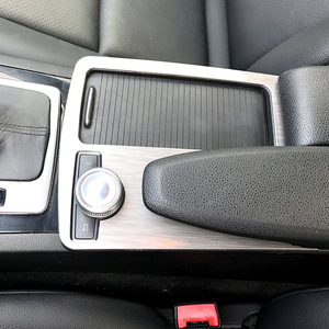 Mercedes-Benz Center Console Panel ABS Carbon Fiber Style For C-Class W204 C180 C200 Armrest Cup Holder Decorative Cover - Product Image 2