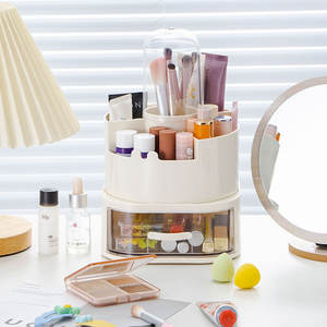 JF-A2333 Desktop Rotating Cosmetic Organizer With <b>Drawers</b> Multi Functional <b>Storage</b> <b>Box</b> For Makeup Tools And Skincare Products - Product Image 4