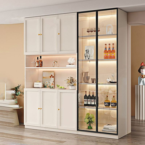 Custom Modern <strong>Kitchen</strong> Dining Room Buffet Display Cabinet Pantry Storage Cupboard Living Room Built <strong>in</strong> <strong>Sideboard</strong> with Wine Fridge - Product Image 3