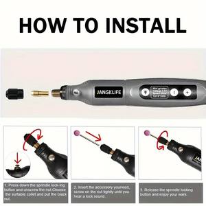 JANGKLIFE迷你磨床5速发光二极管-配有USB充电实用多功能DIY工具包 - Product Image 3