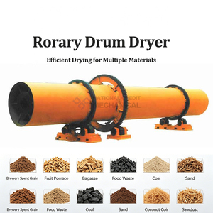 Sécheur rotatif à tambour pour déchets alimentaires, pain <span class=keywords><strong>de</strong></span> mie, <span class=keywords><strong>levure</strong></span> <span class=keywords><strong>de</strong></span> bière, marc <span class=keywords><strong>de</strong></span> bière, résidus <span class=keywords><strong>de</strong></span> manioc - Product Image 1