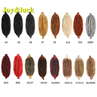 Grosir kualitas tinggi Crochet kepang warna-warni Afro Kinky Curl pirang hitam dilipat rambut gimbal ekstensi