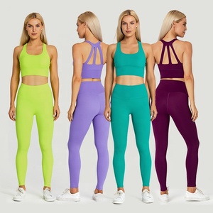 SHINBENE Hola nube 27 colores mujeres 2 piezas deporte conjunto sujetador <span class=keywords><strong>de</strong></span> entrenamiento <span class=keywords><strong>ropa</strong></span> gimnasio Conjunto sudadera - Product Image 1