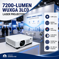 Projecteur laser 3LCD grand écran 7200 lumens WUXGA compatible 4K avec haut-parleurs intégrés pour un divertissement immersif en home cinéma