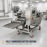 Machine automatique de trempage de pâte en acier inoxydable avec réservoir de refroidissement à double couche pour ligne de panification de filets de poisson tempura
