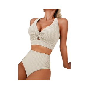 2025 nouveau Design personnalisé durable luxe taille haute taille élastique Micro pantalon femmes Unique impression maillot de bain avant - Product Image 1