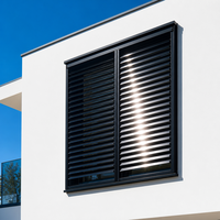 Volets en aluminium personnalisés pour fenêtres, persiennes extérieures en aluminium, pare-soleil imperméable, volets métalliques pour villas et bâtiments commerciaux