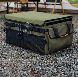 Camping Collapsible <b>Multi</b> <b>Compartment</b> SUV Trunk Organizer Waterproof Portable Car Storage <b>Bag</b> - Product Image 5