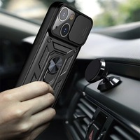 Étui de téléphone portable antichoc en PC avec support magnétique et anneau rotatif pour iPhone 17 16 15 14 13 12 Plus Pro Max, design professionnel 7