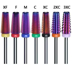 Wholesale Various 5 in 1 Nail Drill Bits Rotary Burrs Electric Nail File for Manicure Pedicure Tools Ceramic Carbide Drill