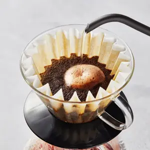 新しいポータブルコーヒーフィルターペーパーバッグボウル型手醸造コーヒー使い捨て生分解性ペーパーコーヒーフィルター