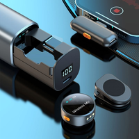 Microphone Lavalier Sans Fil pour iPhone et Android, Micro Cravate pour Enregistrement Vidéo avec Étui de Charge - Mini Microphones à Clip