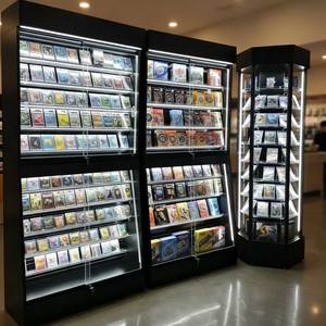 <span class=keywords><strong>Vitrine</strong></span> de présentation personnalisée avec logo pour cartes de collection et cartes sportives, avec éclairage <span class=keywords><strong>LED</strong></span> et portes verrouillables pour les magasins - Product Image 2