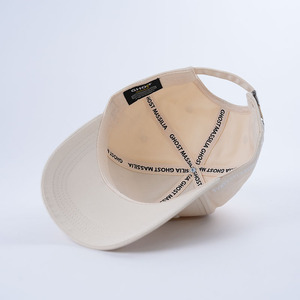 Tùy Chỉnh Người Lớn 6-Bảng Điều Chỉnh Bóng Chày Hat Cấu Trúc Màu Be Cotton Thêu Có Thể Điều Chỉnh Twill Hat Bông Vải - Product Image 5