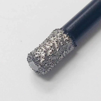 Tige hexagonale brasée sous vide, diamant noir, 5/6/8/10/12mm, à usage humide, mèche de perçage pour carreaux et porcelaine