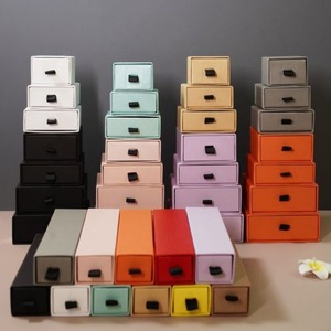 Caja de Joyería Rectangular de Lujo con Asa, Materiales Reciclados, Cartón Corrugado para Pendientes, Anillos, Collares, Calcetines, Piel - Product Image 4