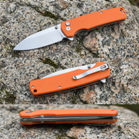 Couteau pliant tactique portable, couteau de poche pour le camping en plein air, lame D2, manche G10, couteau de chasse Bushcraft, logo personnalisé OEM T0036
