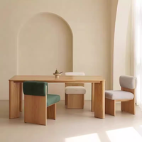 Nouvelle Table à Manger Carrée en Bois Massif Style Japonais Moderne et Simple 2026 – Écologique et Durable, 6 Places, pour Hôtels et Usage Domestique Intérieur