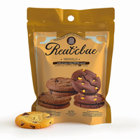 Pochette d'emballage alimentaire à fermeture éclair en plastique pour bonbons café emballage refermable debout personnalisé Cooky sac à biscuits personnalisé avec logo
