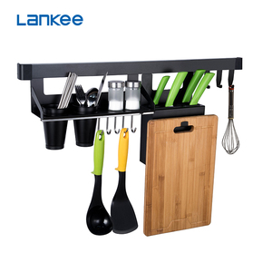 Étagère <span class=keywords><strong>murale</strong></span> de rangement pour épices, support en acier inoxydable 304, stockage des ustensiles de cuisine, étagère combinée - Product Image 4