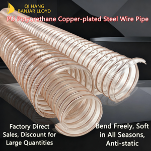 Tuyau flexible en fil d'acier Tuyau d'air en PU / Tuyau transparent en spirale en fil d'acier plaqué cuivre - Product Image 3