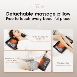 Electric Infrared <strong>Jade</strong> Massage <strong>Mat</strong> with Airbag Vibration Roller Foldable Body Shiatsu Air Pad for Neck Foot &amp; Waist - Product Image 5