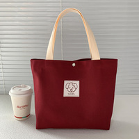 Tas kanvas kosong wanita kualitas baik dengan logo untuk tas belanja pantai tas bahu