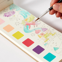 Mideer MD4297 Light Strokes, Pincel Mágico de Colores Suaves, Libro de Colorear con Agua para Niños, Pintura para Niños